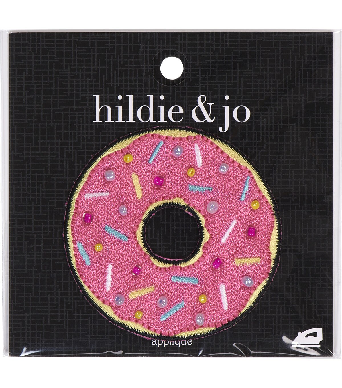 2 Pink Donut Iron On Patch by hildie & jo