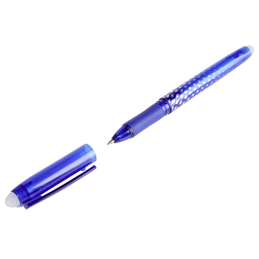 Stylo effaçable gel 1 noir 1 rouge 2 bleus L14,5cm