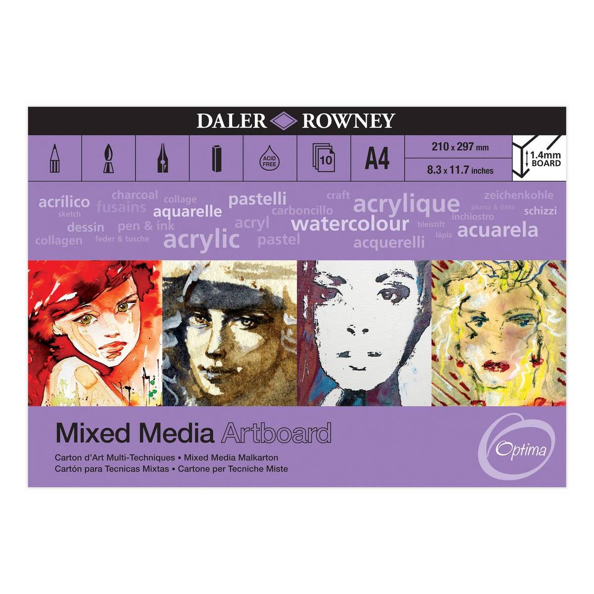 Daler-Rowney Mixed Media Artboard Pad A4