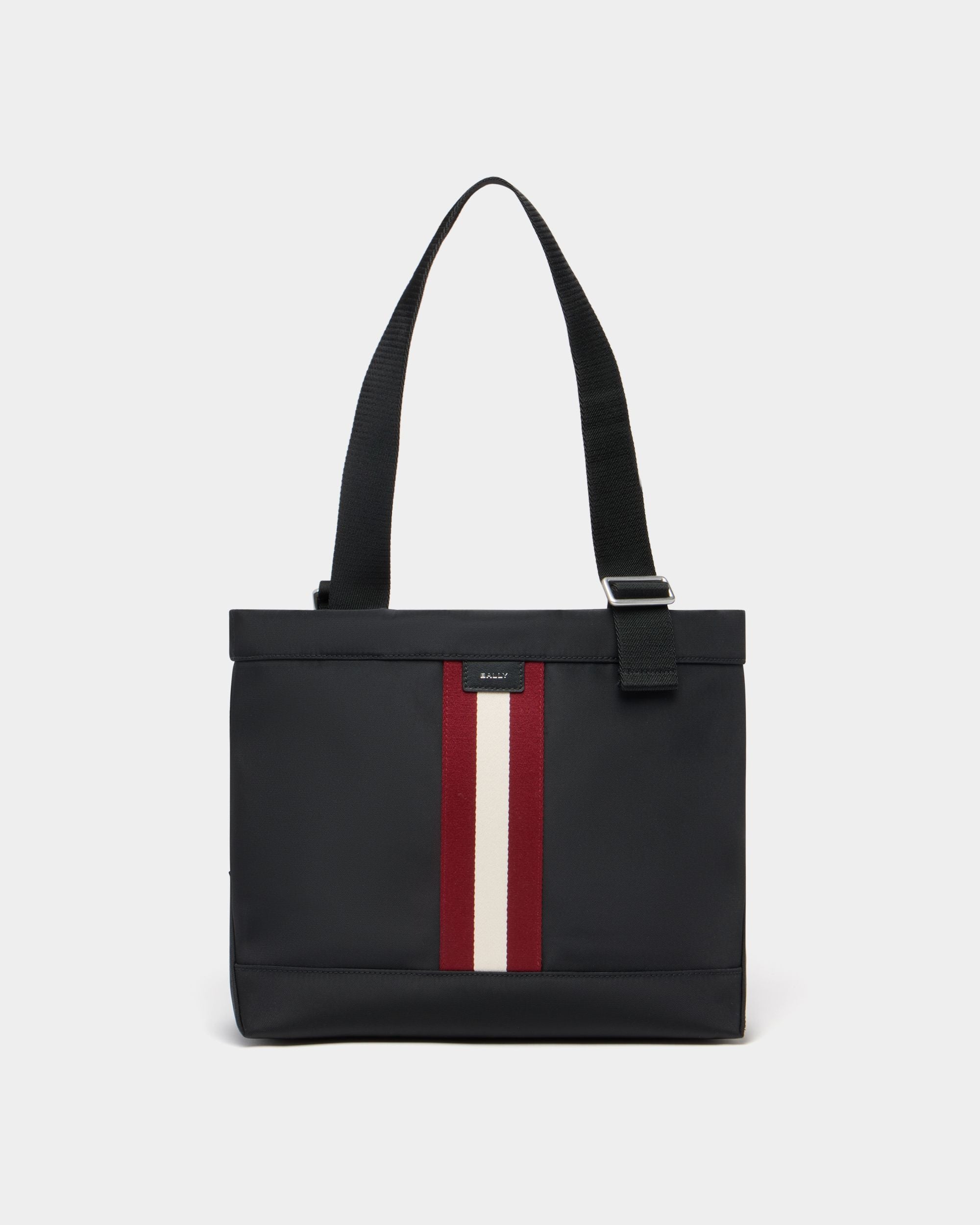 Code Tote Bag aus schwarzem Nylon