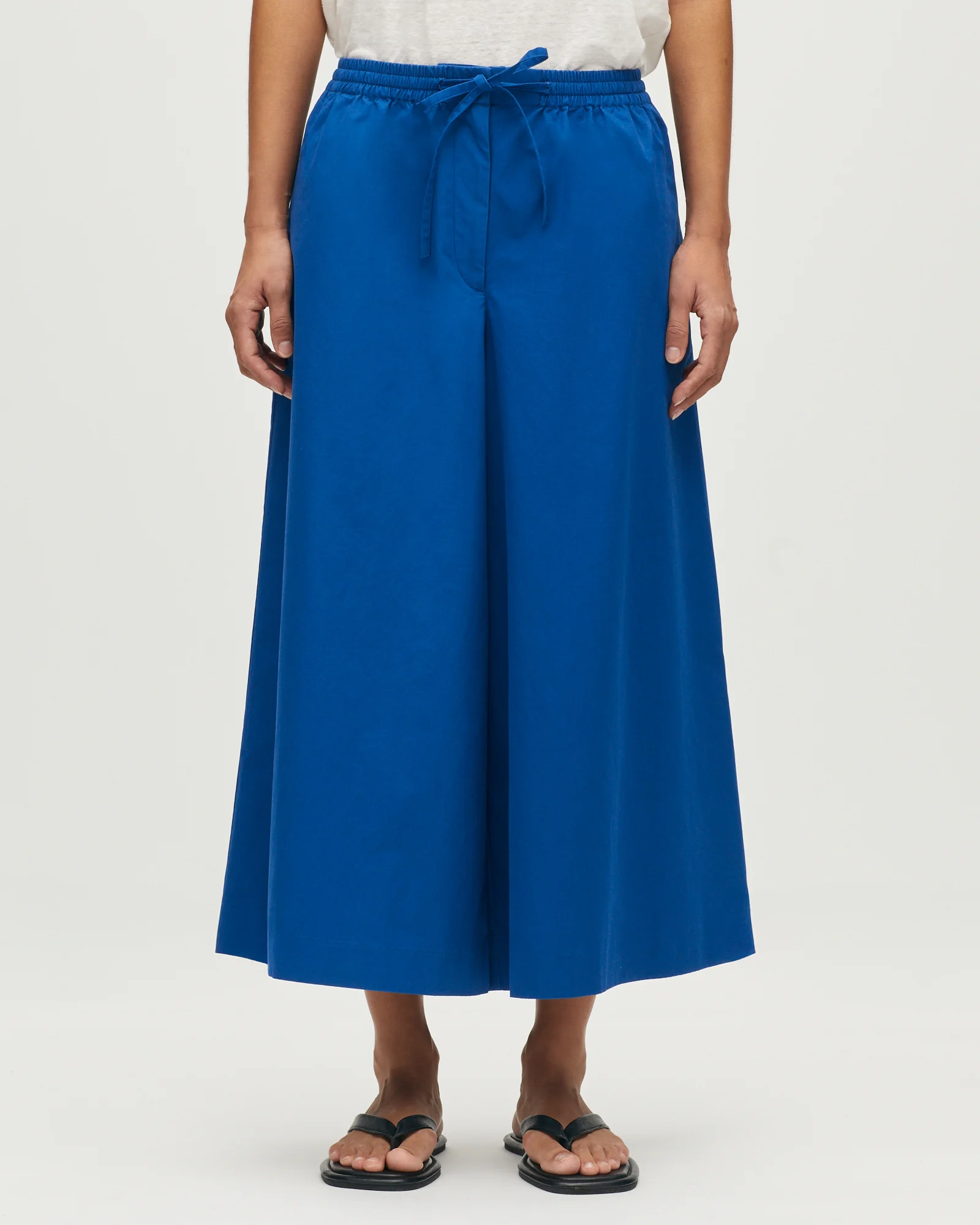 Jupe-culotte en popeline de coton