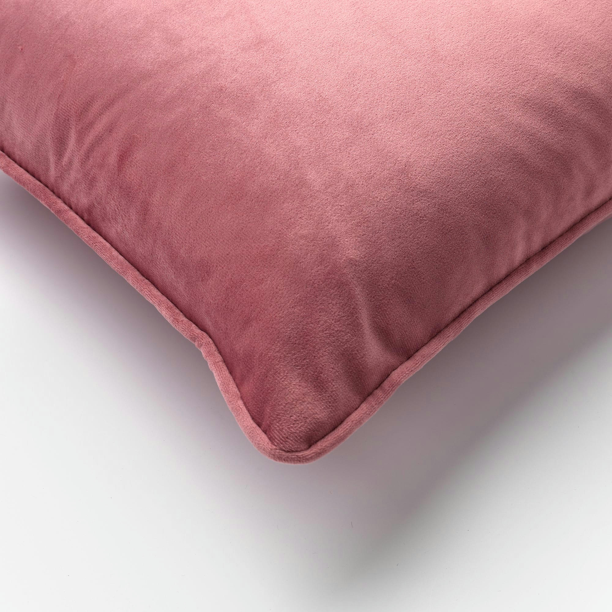 - Housse de coussin rose en velours-40x60 cm uni