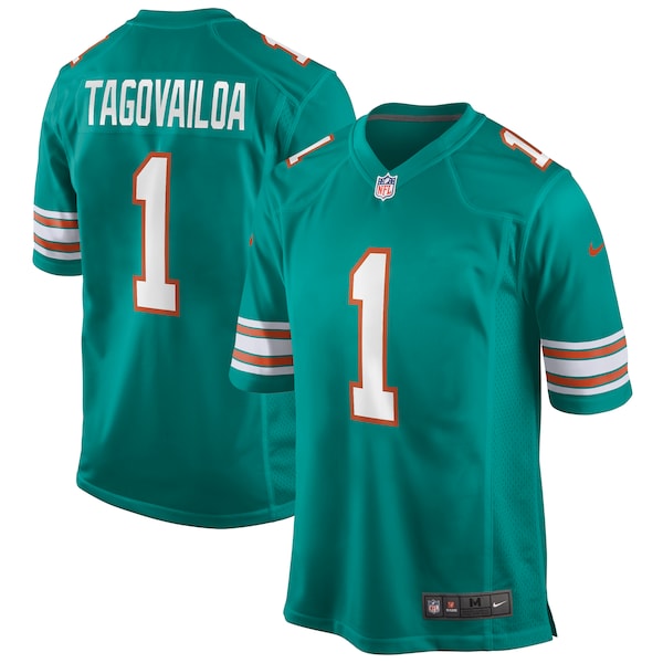 Tua Tagovailoa Miami Dolphins Nike Alternate Game Jersey - Aqua/White