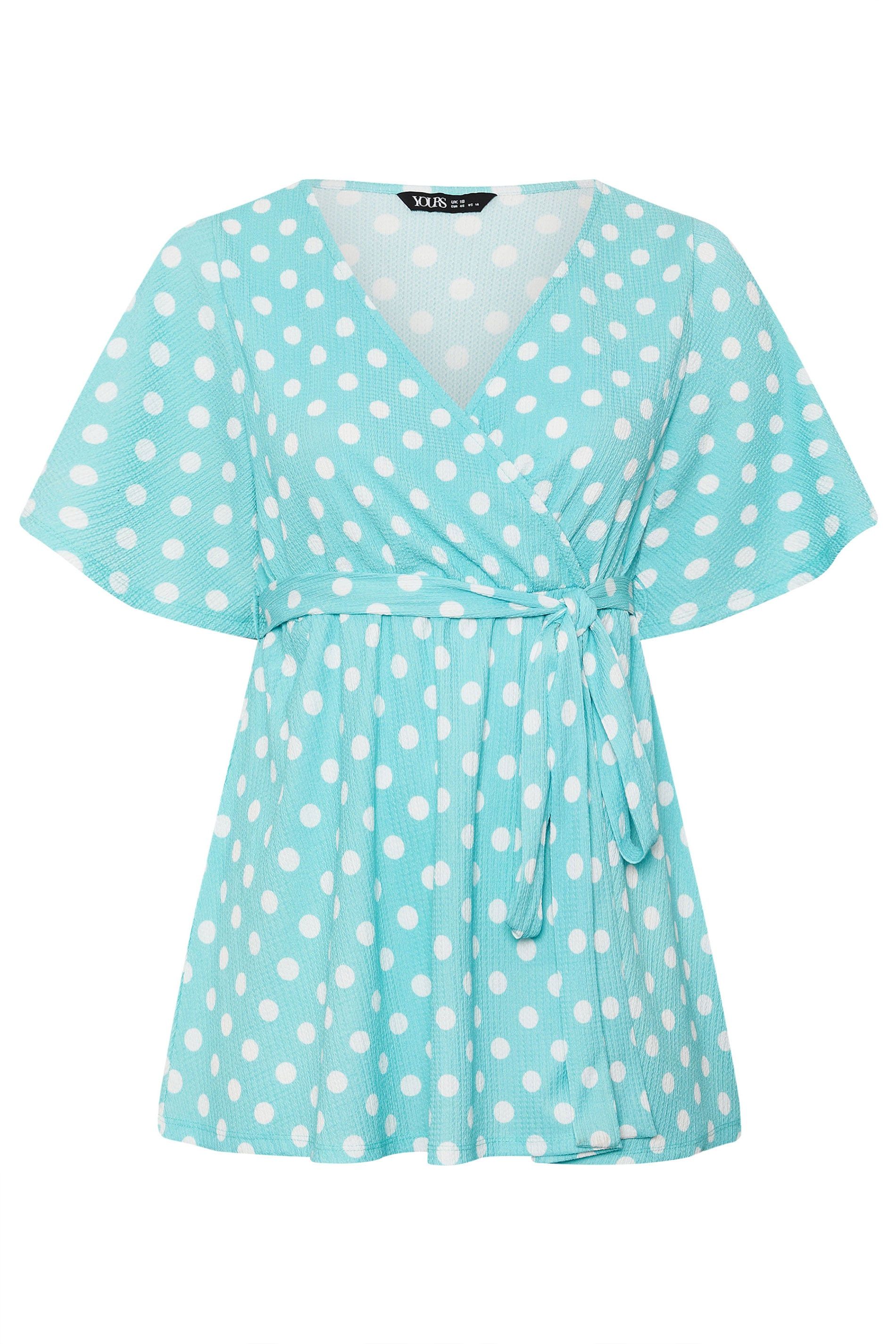 Yours Polka Dot Print Wrap Top