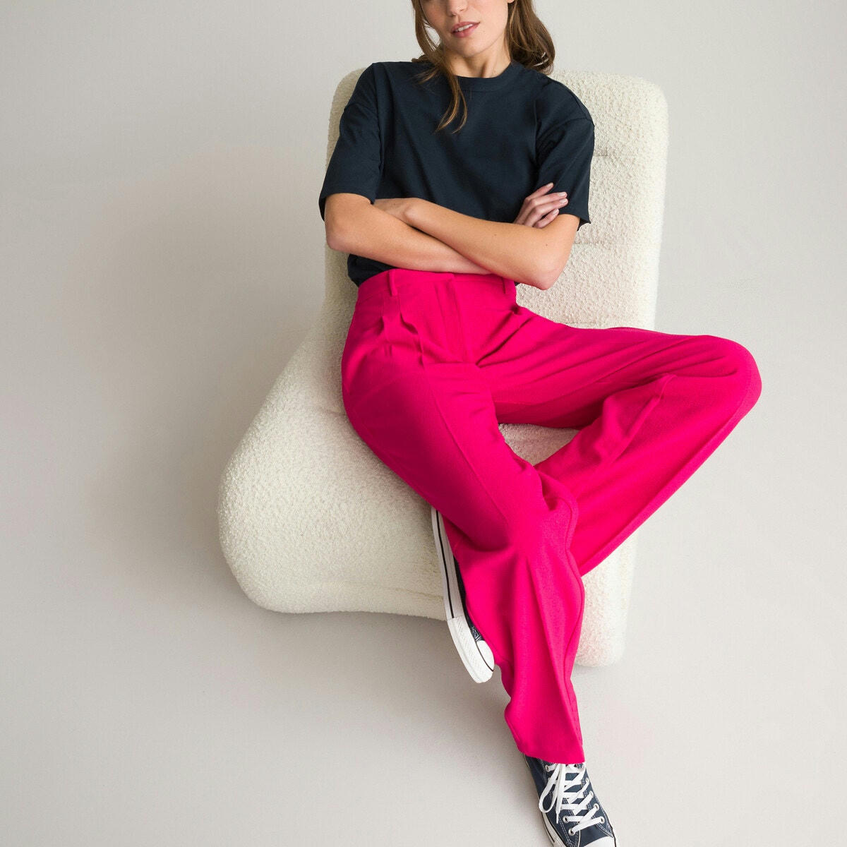Pantalon droit à pinces