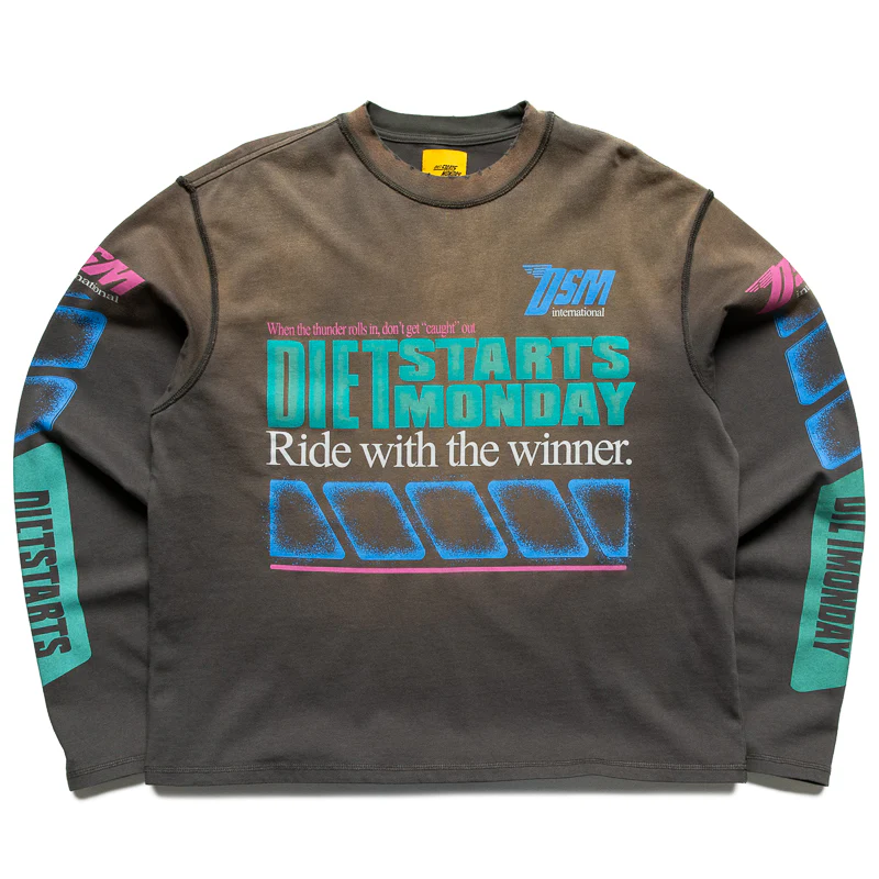 Diet Starts Monday Winners L/S Tee - Vintage Black