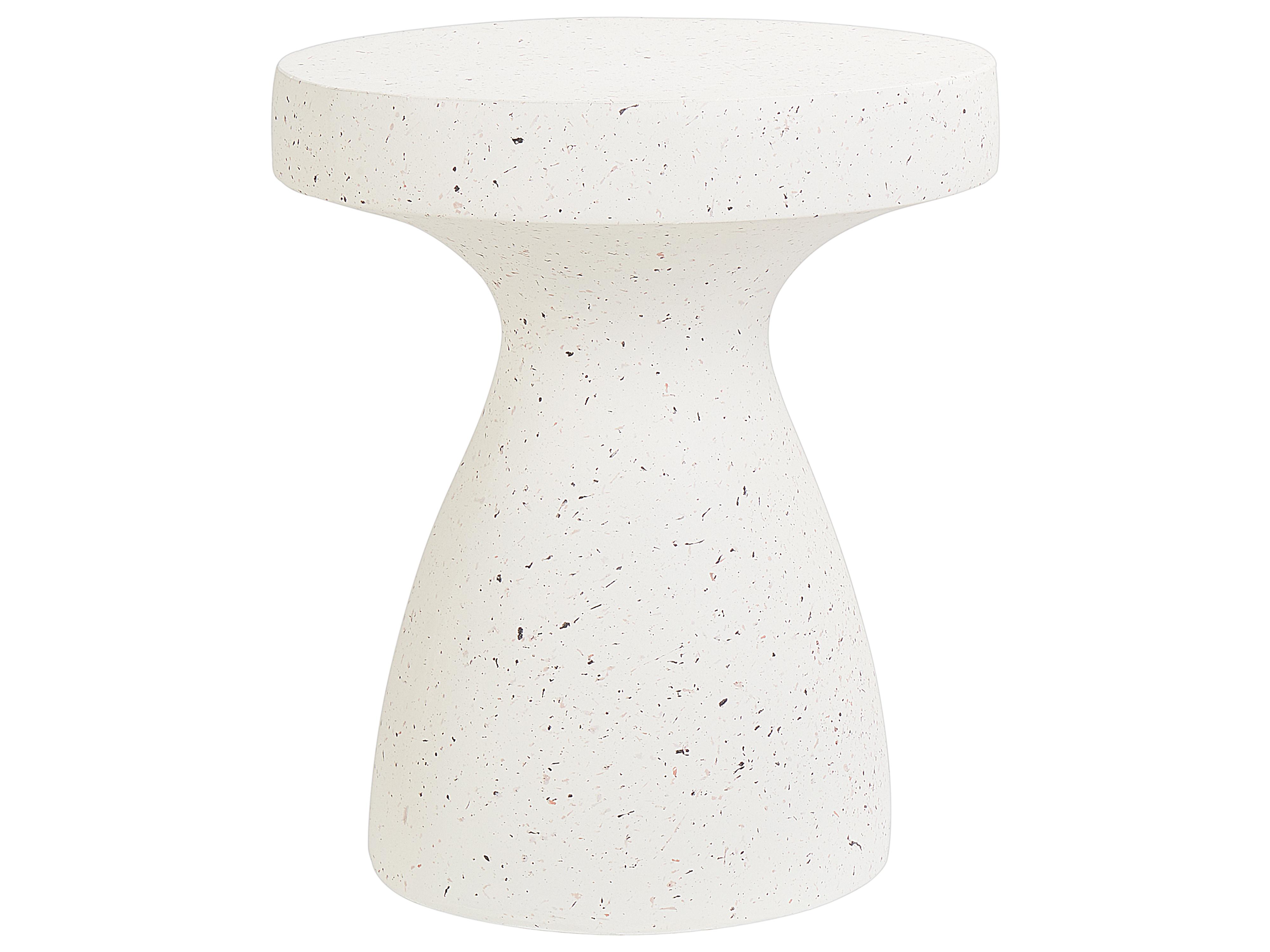 Side Table BIVIERE 39 cm 39 cm Terrazzo Effect White Terrazzo