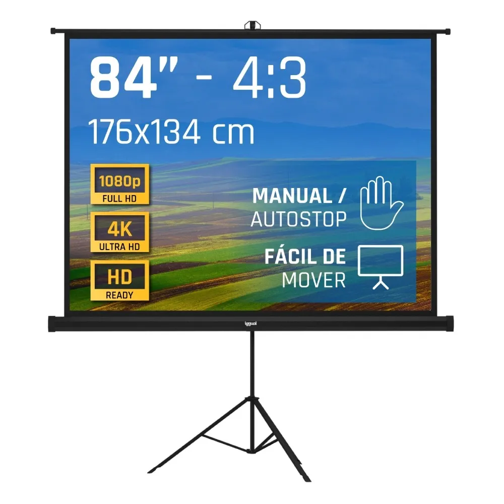 Iggual 84´´ Projection Screen With Tripod