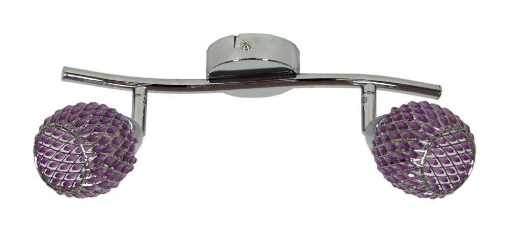 Lampa sufitowa CLEAR listwa 2x40w g9 fiolet