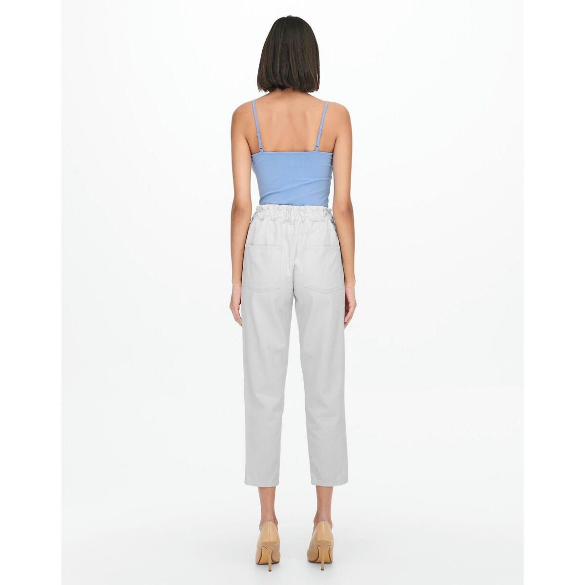 Jean crop, taille haute
