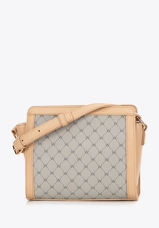 Damska crossbody w monogram beżowa