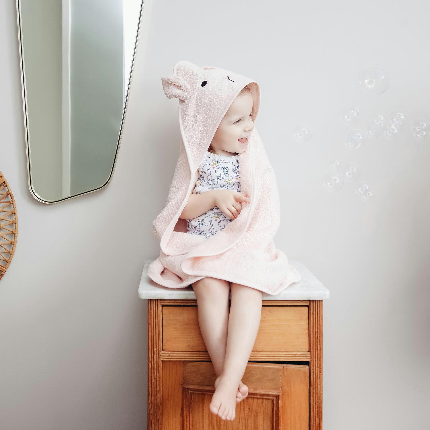 - Cape de bain lapin en coton