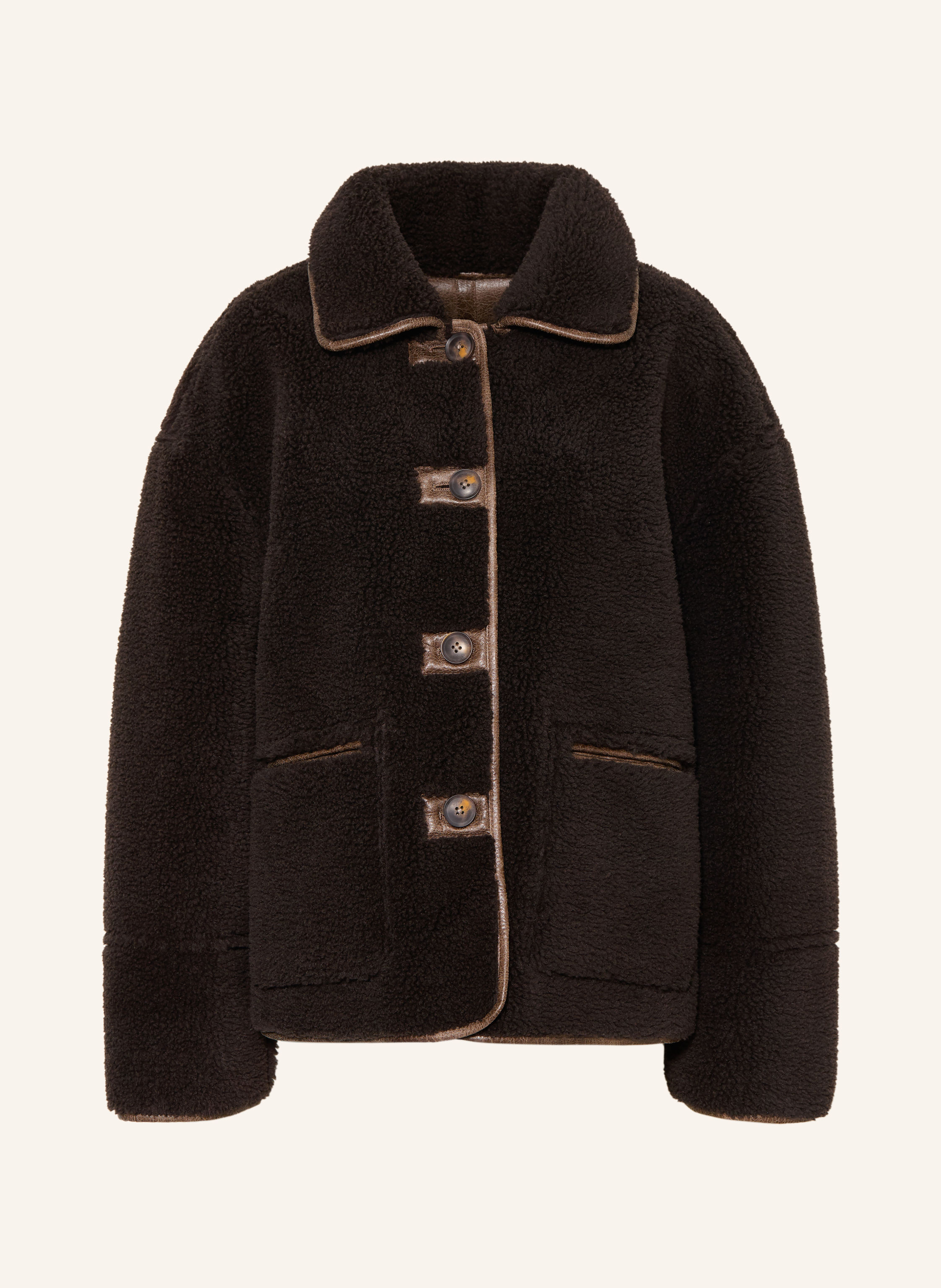 WITHBLACK Teddyfell-Jacke zum Wenden