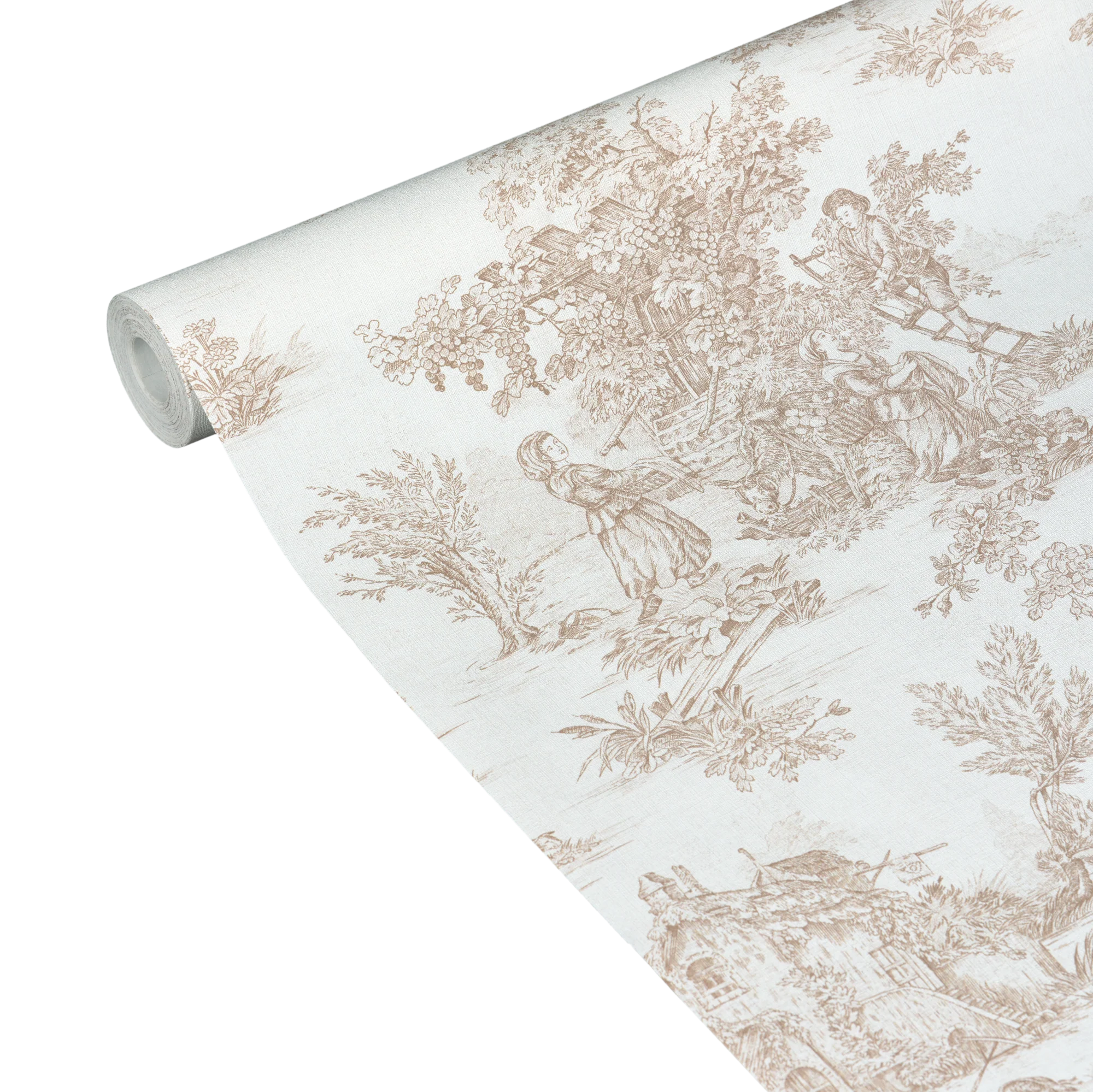 4MURS Papier peint intissé JOUY coloris beige foncé