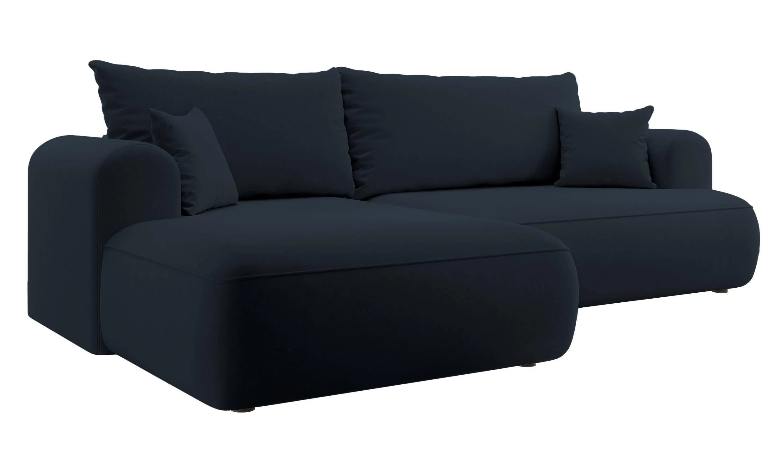 Hoekbank Philipa links velvet met slaapfunctie