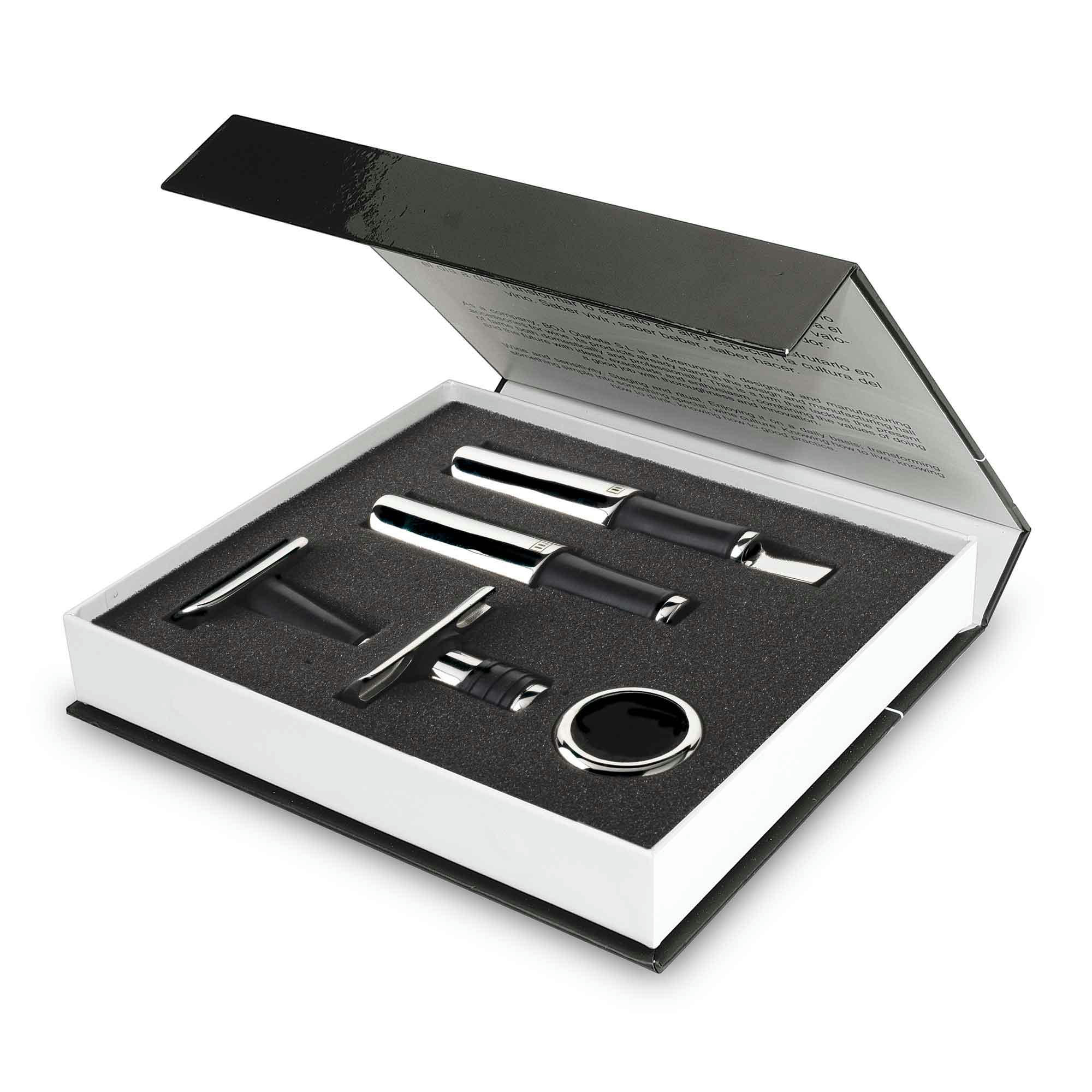 SET PREMIUM - Set à vin 5 pièces en acier inoxydable