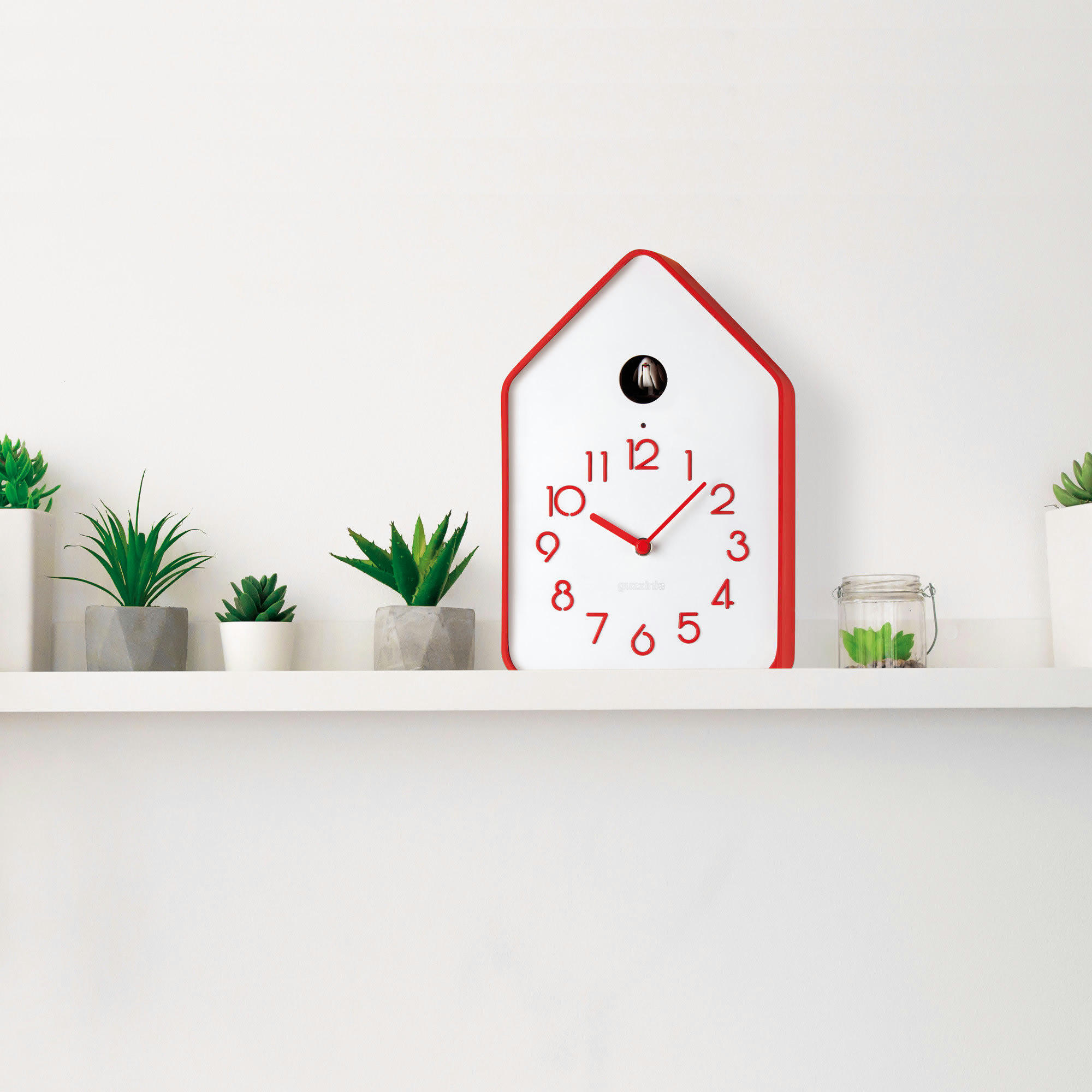 HOME - Horloge à coucou blanche avec pendule amovible