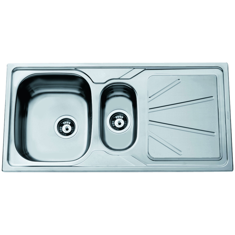 Évier de cuisine à encastrer Legato 1   1/2 bac acier inoxydable 100 x 50 cm VAN MARCKE GO