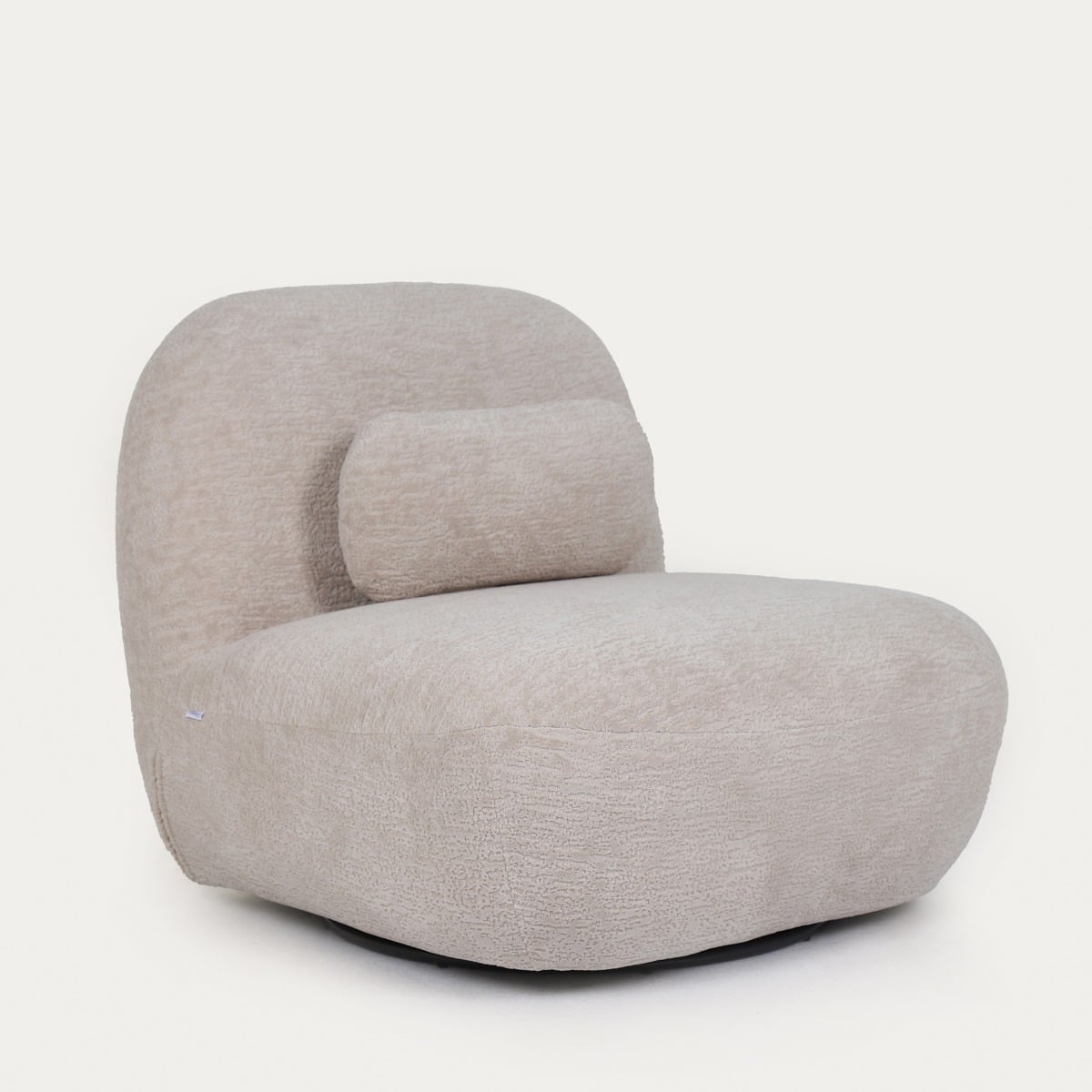 Fotel NORDVIK obrotowy beżowy 83x87x75 cm