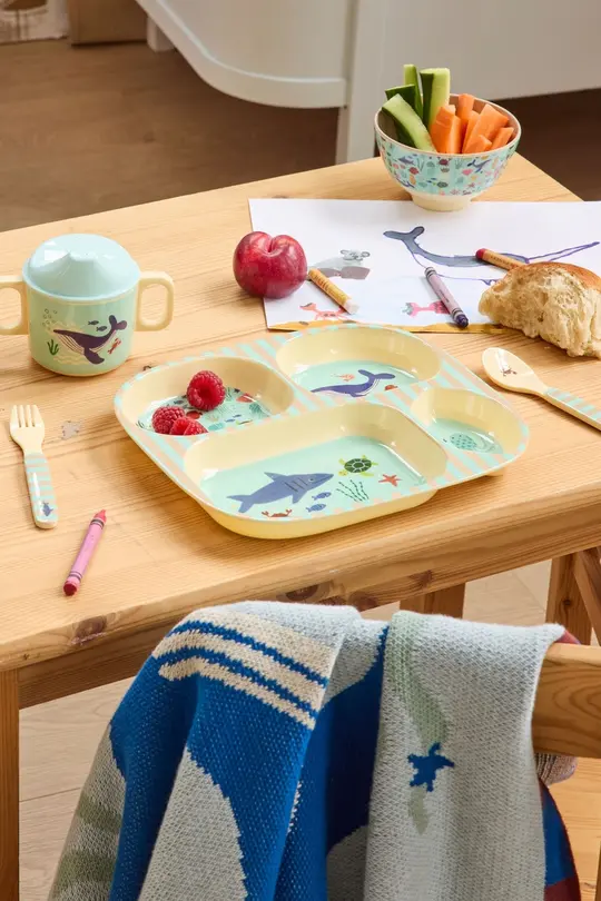 Kinder Geschirr-Set 4-teilig Ocean