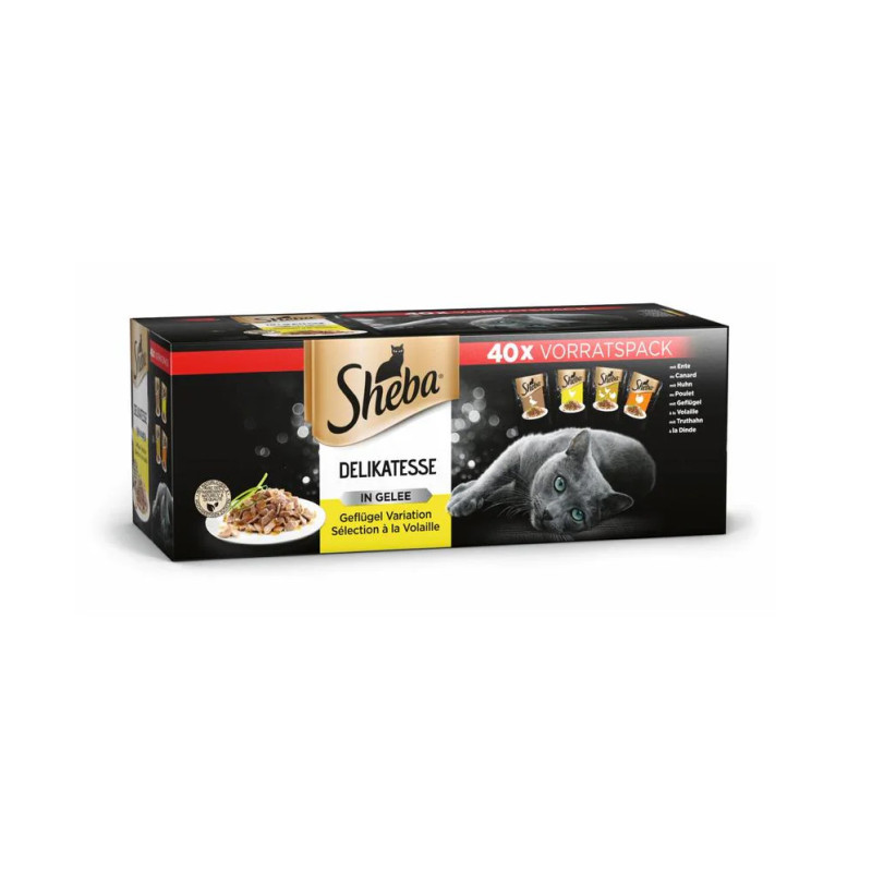 Patée pour chat Sélection à la volaille 40 pièces SHEBA
