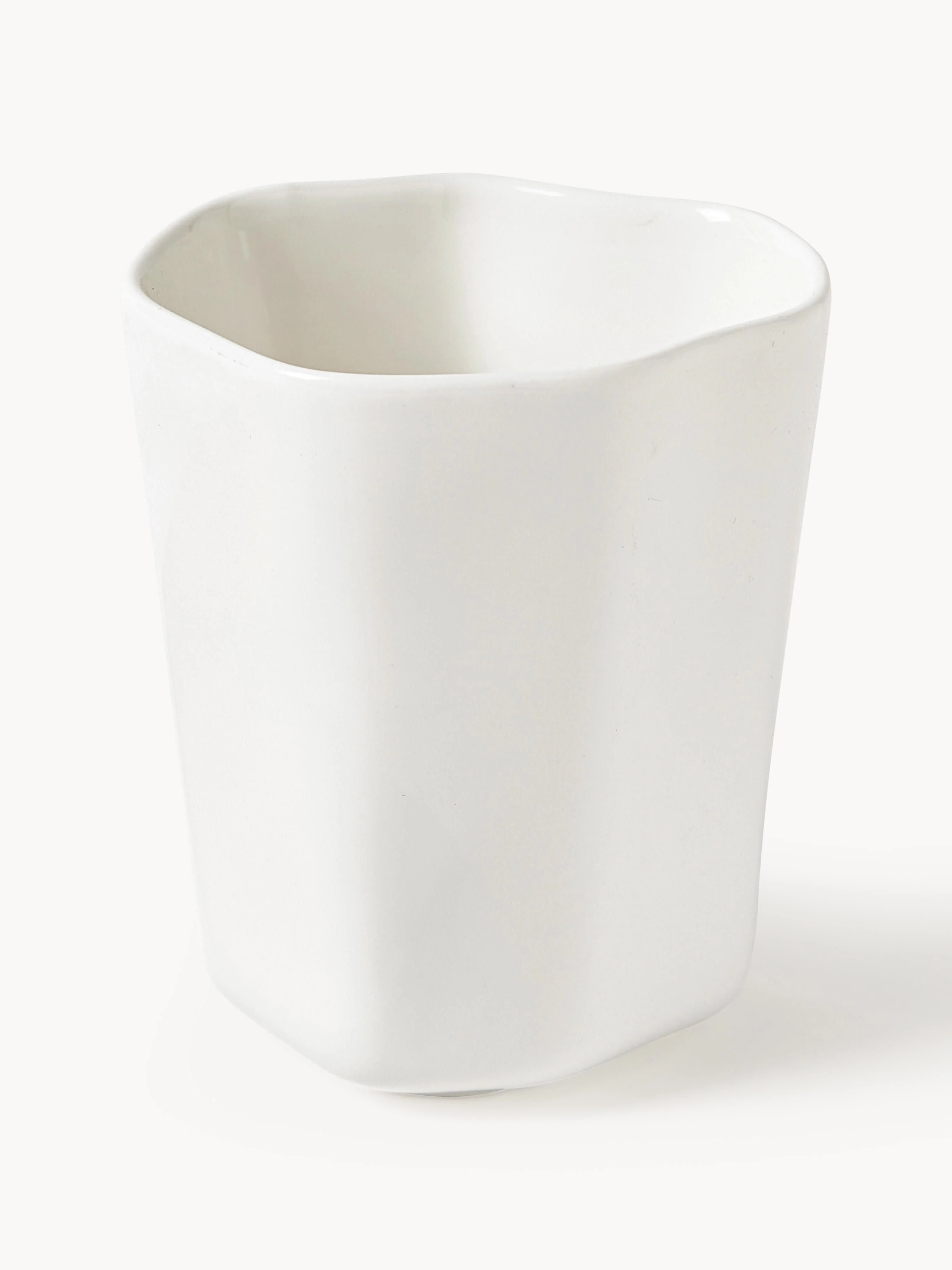 Porzellan-Kaffeebecher Joana in organischer Form, 4er-Set
