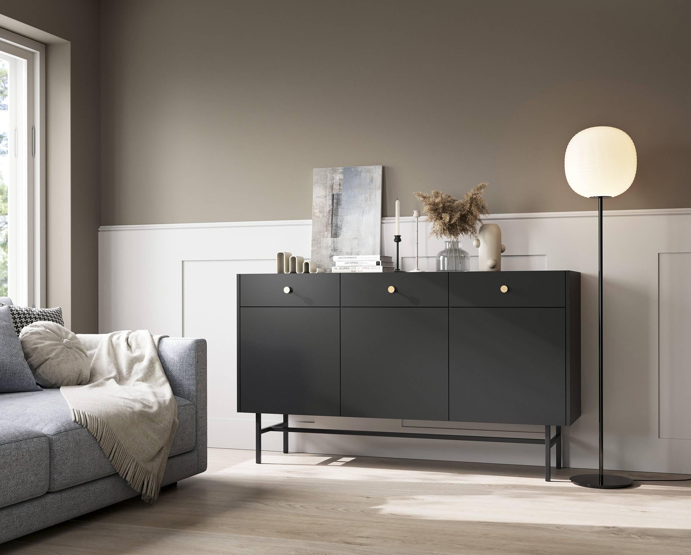 by fonQ Scandiva Dressoir 3-deurs - Zwart