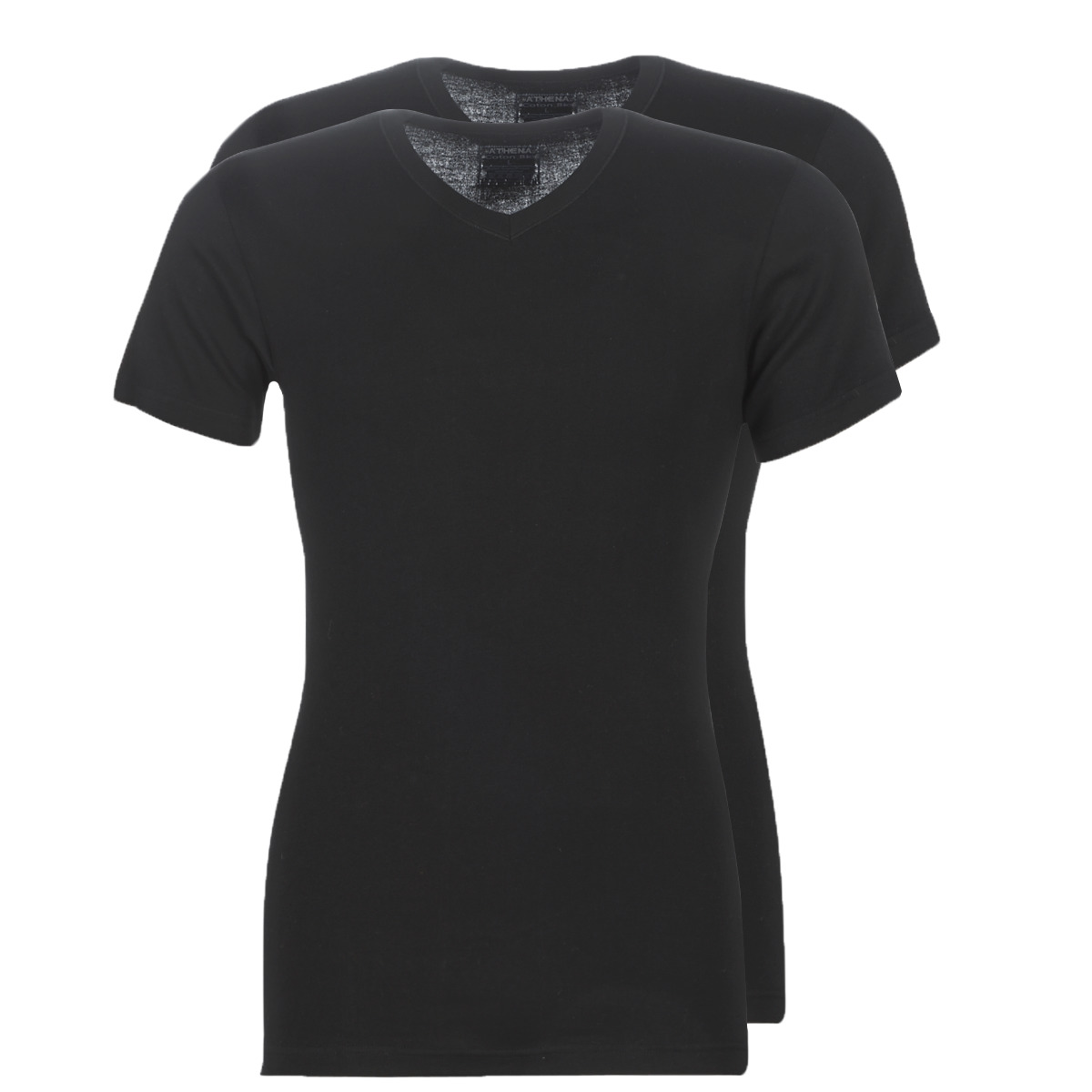 Athena - T SHIRT COL V - Black