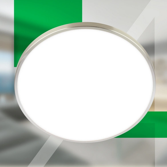Leuchte, LED Deckenleuchte, 20 W, matt-nickel