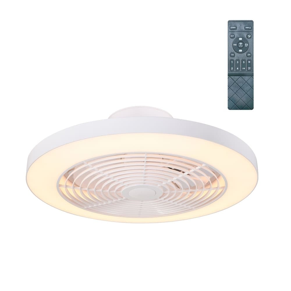 CristalRecord plafondventilator Moli - 1 lichts - 50 x 16.5  cm - wit