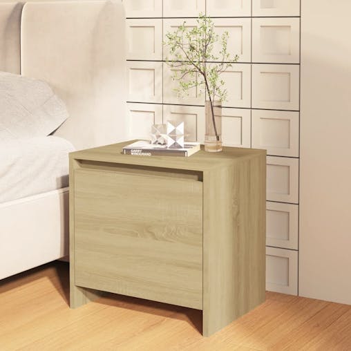 NNEVL Bedside Cabinet Sonoma Oak 45x34x44.5 cm Chipboard