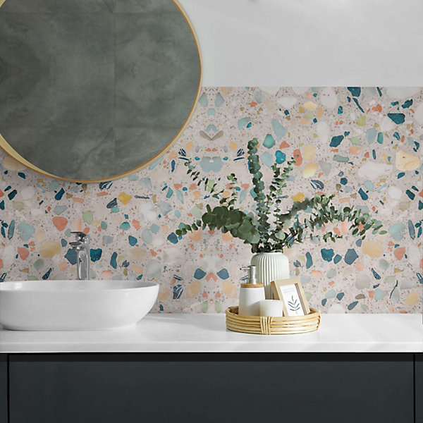 Panneau Décoratif Mural Wallfluent 120x60 cm Motif De Mosaïque De Pierre 1 pièce
