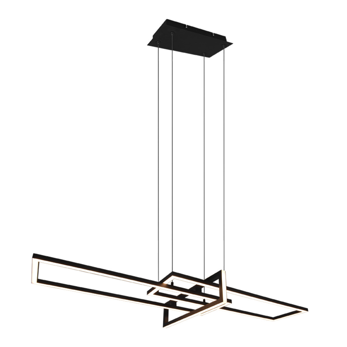 Lampa wisząca SALINAS czarno-biała LED 3x34W Ciepła biel 4200lm Trio