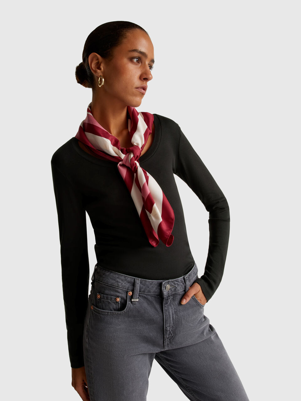 Long sleeve pure cotton t-shirt