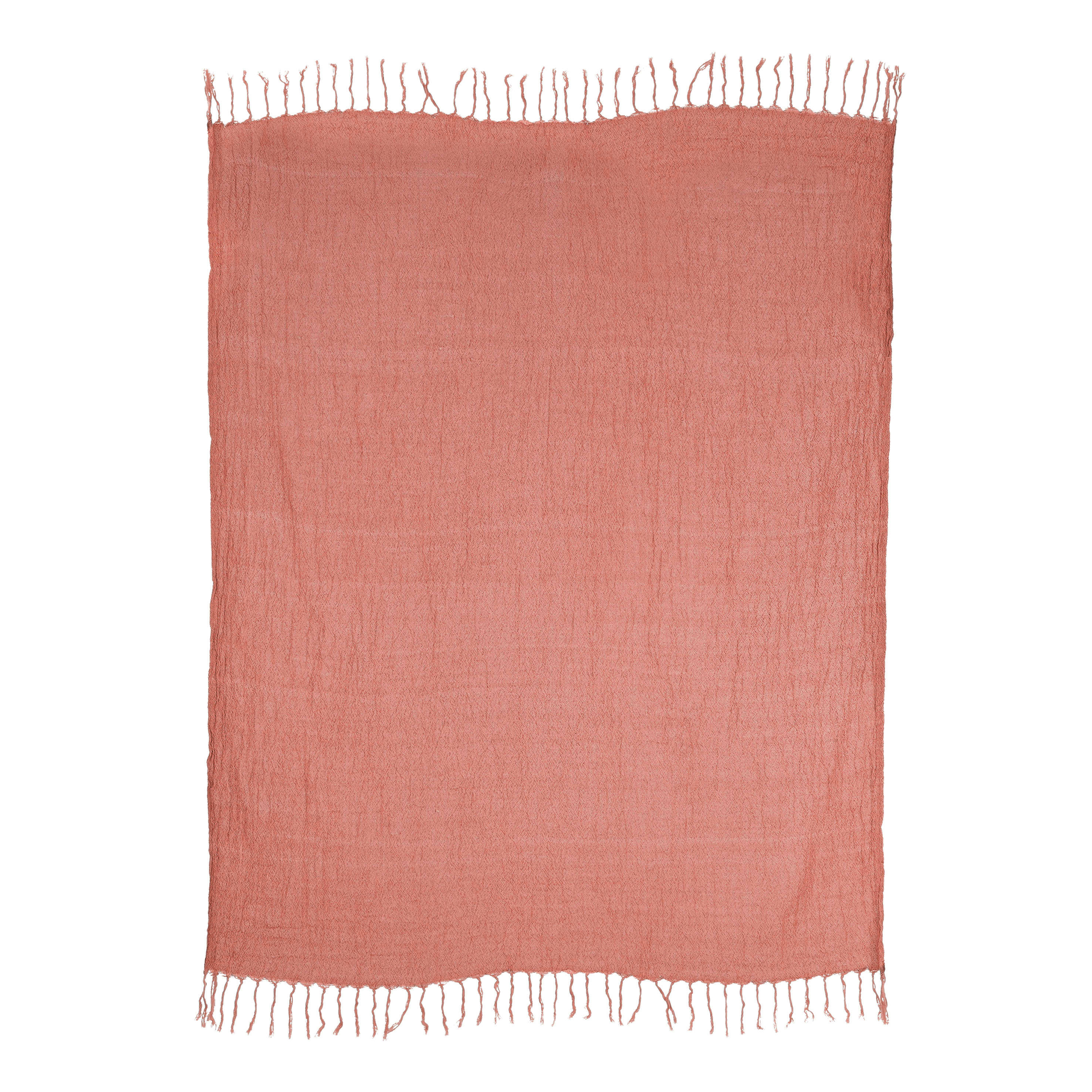 BERKELEY - Plaid en coton organique rouge 150x130