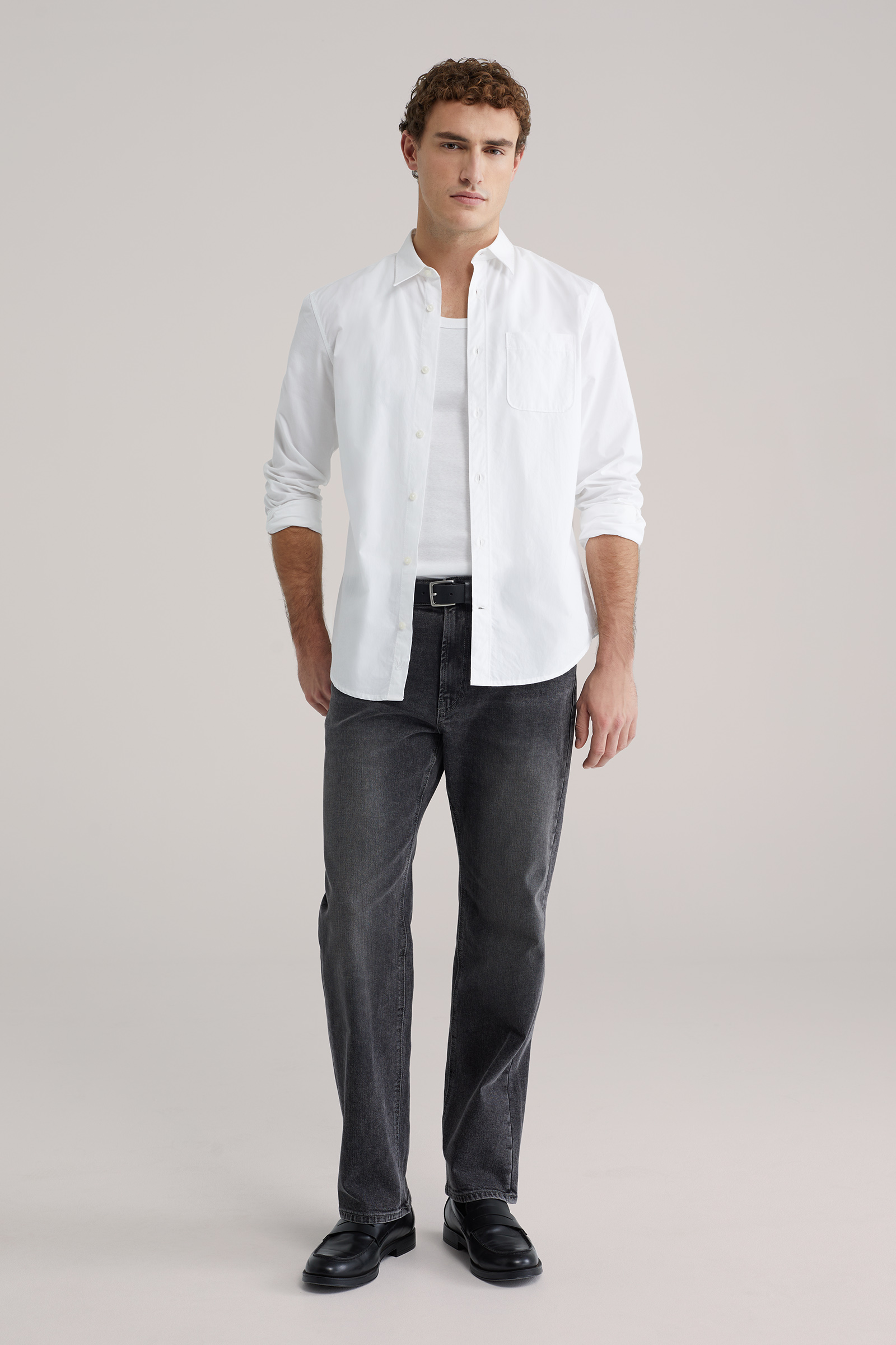 Heren relaxed fit jeans met medium stretch