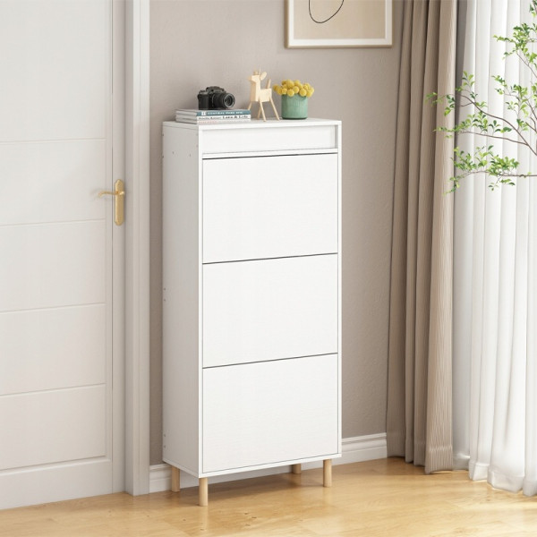 Szafka na buty biała loft stojący regał przedpokój 55cm