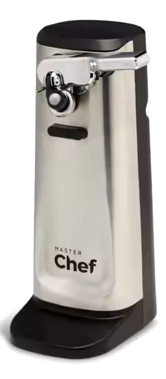 MASTER Chef Tall Electric Stainless Steel Can Opener, Black