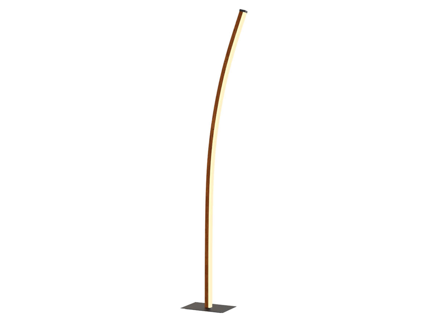 Lampa podłogowa Bologna LED drewniana czarna