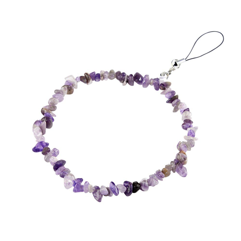 Bracelet chaÎne de téléphone perle lithotérapie L15cm (3 modèles)