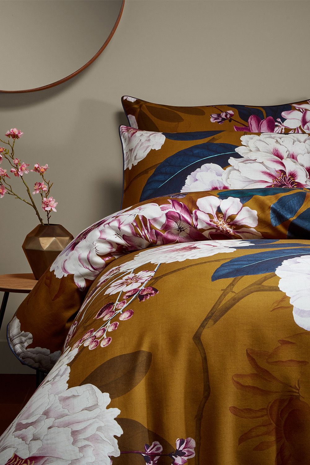 Paoletti Kyoto Floral 100% Cotton Duvet Cover Set