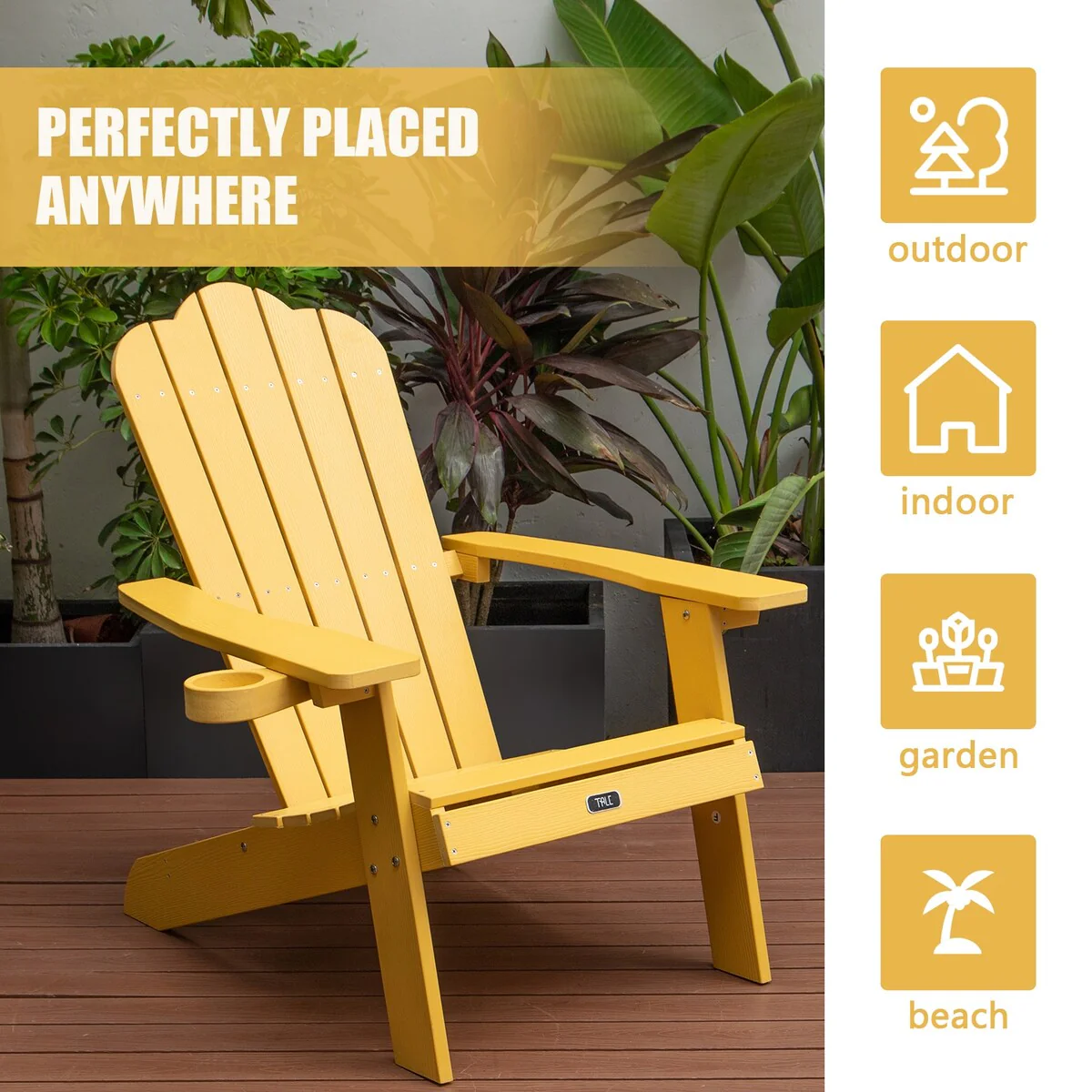Adirondack Chair with Furniture Chairs Yellow
