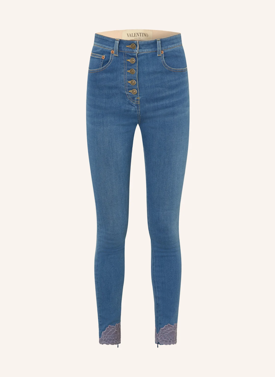 VALENTINO Skinny Jeans mit Spitze