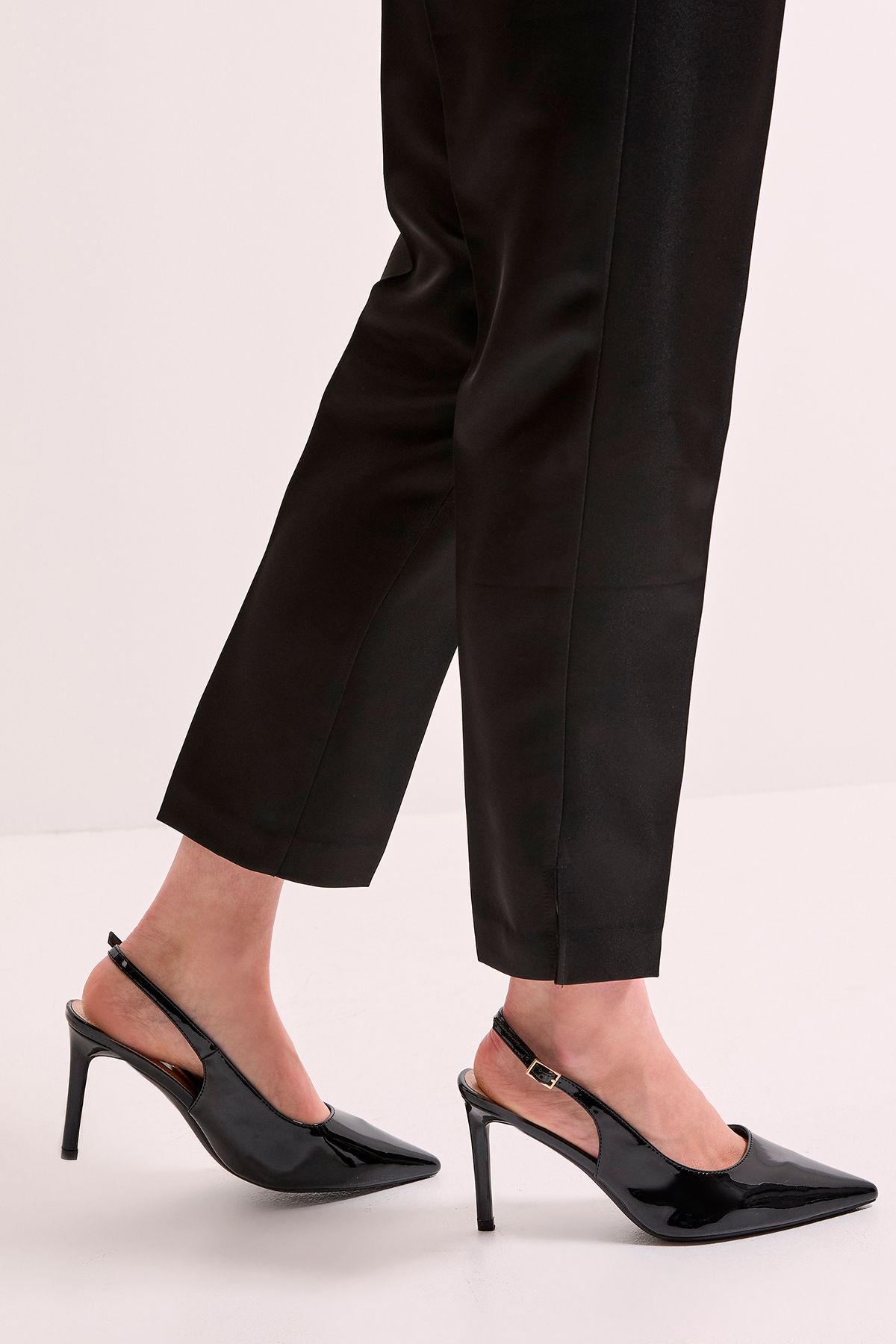 Dorothy Perkins Dash Faux Patent Leather Pointed High Stiletto Heel Court Shoes