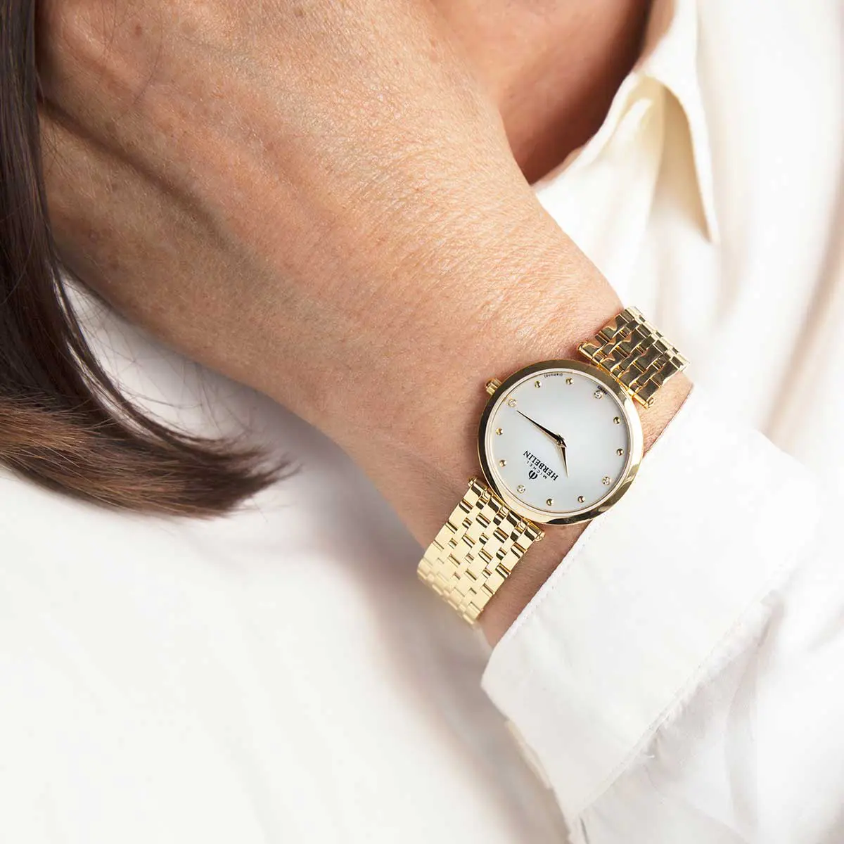 EPSILON – QUARTZ – PVD OR JAUNE & DIAMANTS