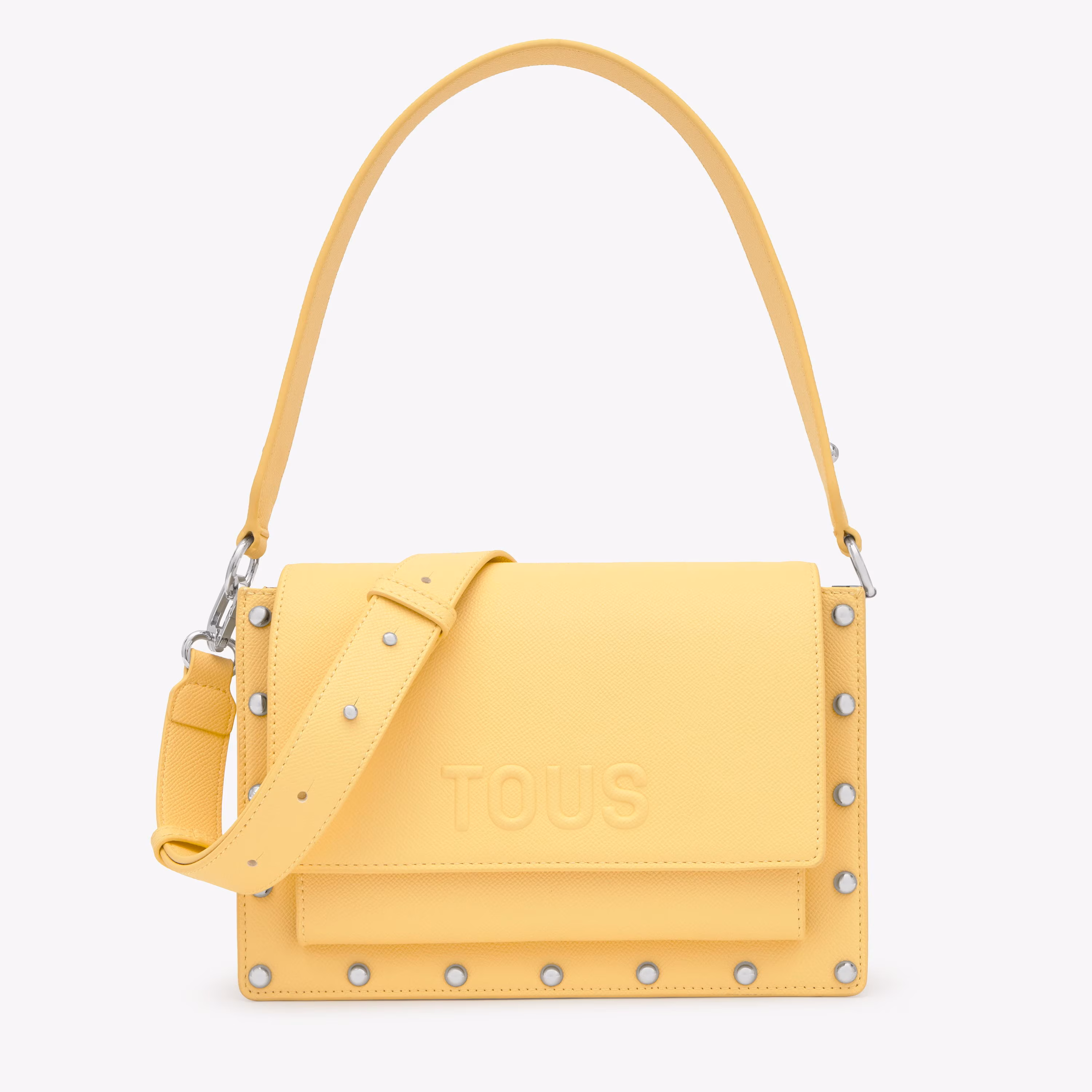 Bandolera mediana amarillo Audree Studs