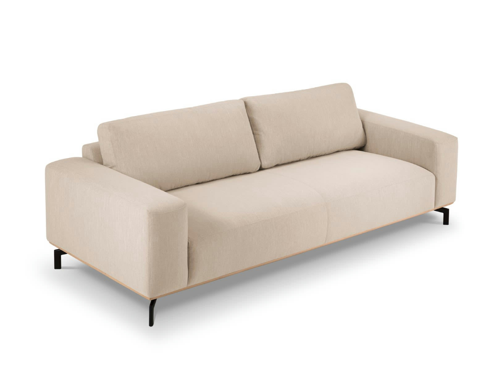 MARC - Canapé 3 places en Tissu Structurel Beige