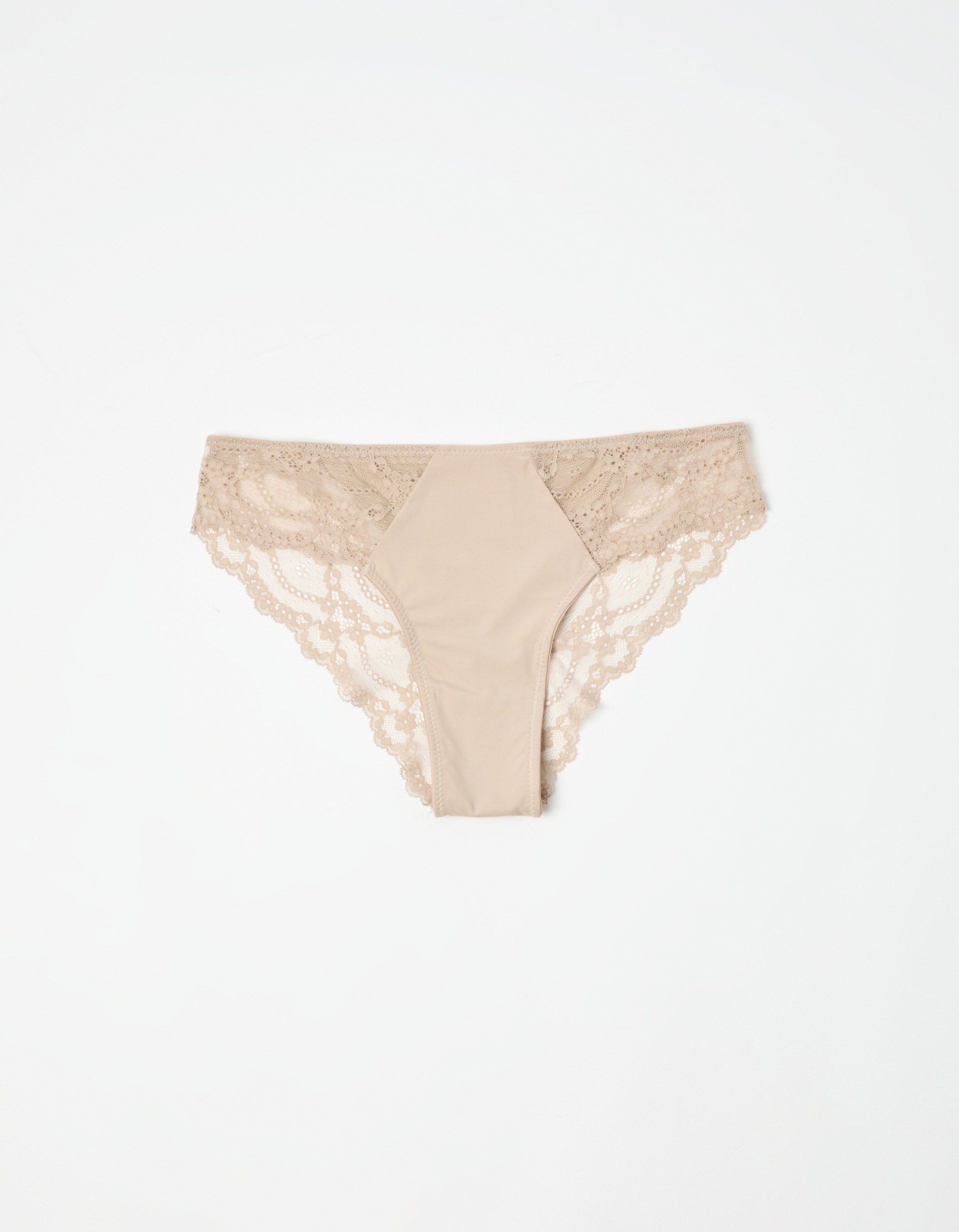 Cuecas Brief com Renda, Mulher, Bege