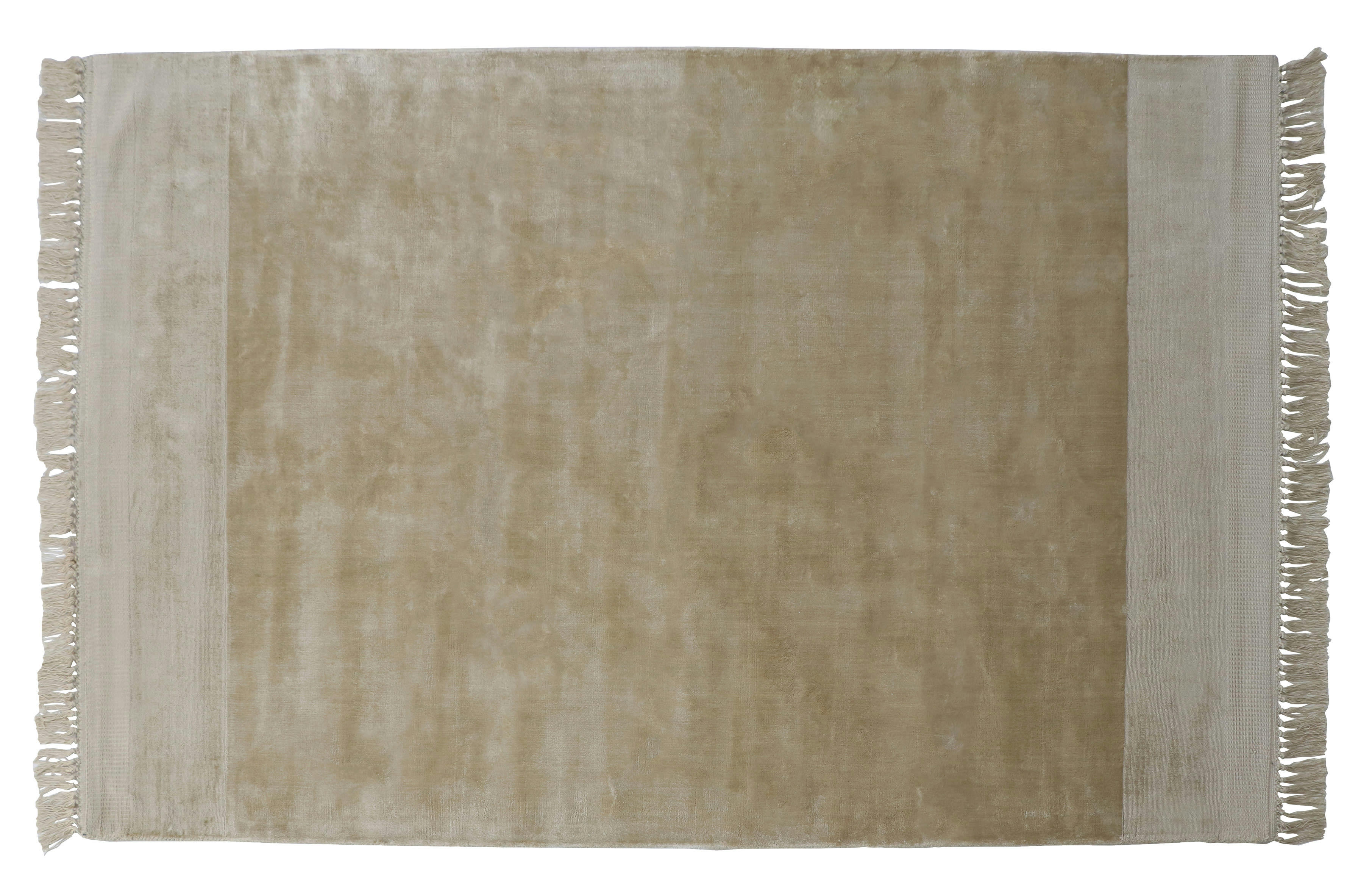 SWEEP - Tapis viscose et coton lait 170x240