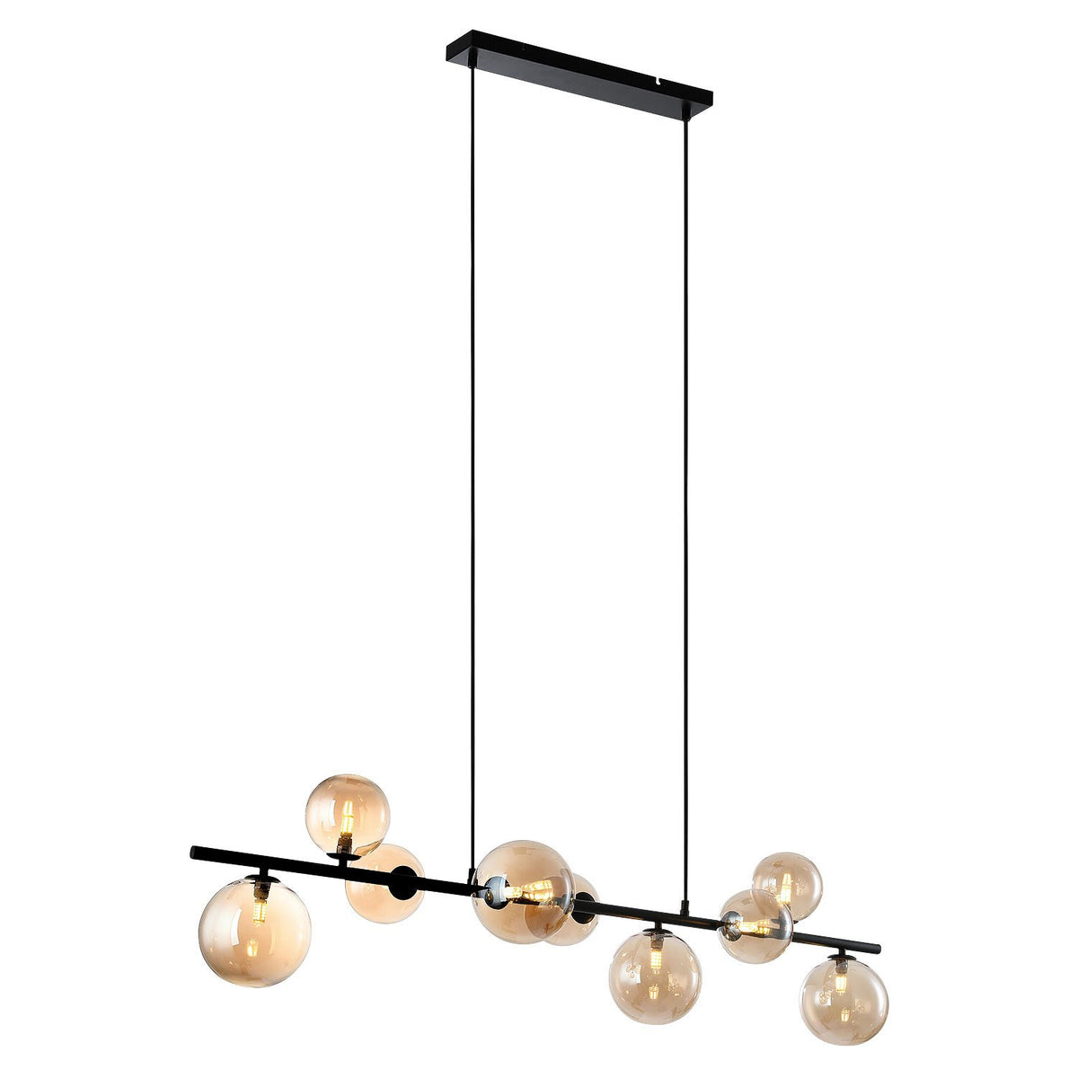 Freelight hanglamp Calcio - 9 lichts - 125 x 160  cm - zwart